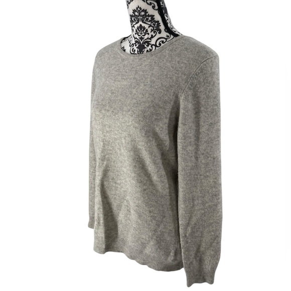 Charter Club 100% Cashmere Heather Gray Luxury Sweater XL Soft Classic Crewneck - Picture 6 of 12
